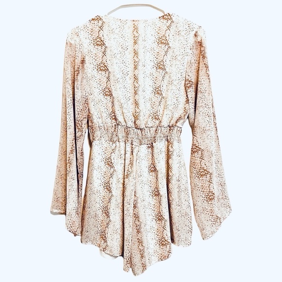 2/$25 Altar’d State - Snakeskin Front Tie Romper - Picture 6 of 8